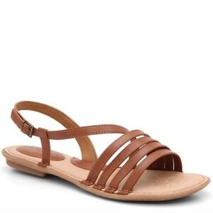 BOC‎ Aryz Brown Leather Strappy Sandals Buckle Closure Casual Shoes 10M Boho